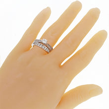 Load image into Gallery viewer, 14k White Gold 1 1/2ctw Brilliant Cut Diamond 2 Piece Bridal Ring Set