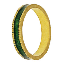 Load image into Gallery viewer, 14K Yellow Gold Shiny Enamel Textured Light-Weight Band