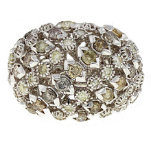 Load image into Gallery viewer, 18k White Gold 3.30ctw Fancy Color Diamond Dome Ring