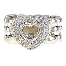 Load image into Gallery viewer, 18k White Gold 0.40ctw Diamond Floating Flexi-Link Fashion Ring