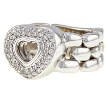 Load image into Gallery viewer, 18k White Gold 0.40ctw Diamond Floating Flexi-Link Fashion Ring