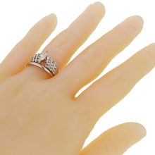Load image into Gallery viewer, 14k White Gold 0.70ctw Brilliant Diamond 2 Piece Bridal Ring Set