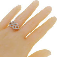 Load image into Gallery viewer, 18k White Gold 0.32ctw Diamond Pave Encrusted Flower Ring