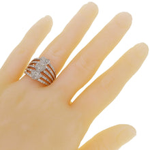 Load image into Gallery viewer, 14k White Gold 1ctw Diamond Triple Heart Stack Multi Row Split  Ring