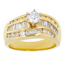 Load image into Gallery viewer, 14k Yellow Gold 1.87ctw Diamond Channel Engagement Ring
