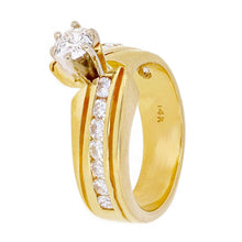 Load image into Gallery viewer, 14k Yellow Gold 1.04ctw Diamond Channel Engagment Ring
