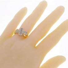 Load image into Gallery viewer, 14k Yellow &amp; White Gold 1ctw Fancy Champagne Diamond Love Knot Band