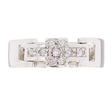Load image into Gallery viewer, 14k White Gold 0.15ctw Diamond Pave Cross Band