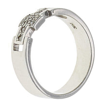 Load image into Gallery viewer, 14k White Gold 0.15ctw Diamond Pave Cross Band