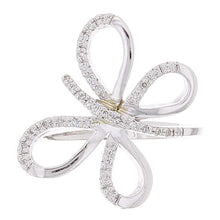 Load image into Gallery viewer, 18k White Gold 1/3ctw Diamond Pave Butterfly Ring