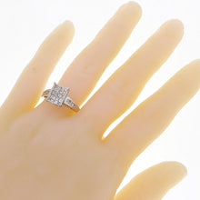 Load image into Gallery viewer, 14k White Gold 0.90ctw Mixed Cut Diamond Rectangle Ring