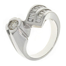 Load image into Gallery viewer, 14k White Gold 1ctw Diamond Modern Bypass Ring