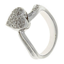 Load image into Gallery viewer, 18k White Gold 1/2ctw Diamond Pave Heart Ring