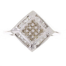 Load image into Gallery viewer, 14k White Gold 1/2ctw Mixed Cut Diamond Square Ring