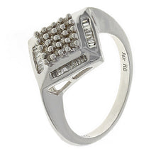 Load image into Gallery viewer, 14k White Gold 1/2ctw Mixed Cut Diamond Square Ring
