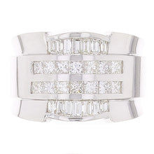 Load image into Gallery viewer, Men&#39;s 14k White Gold 1.06ctw Diamond Channel Ring