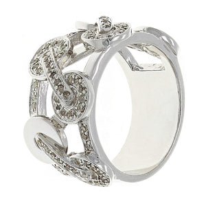 14k White Gold 1/2ctw Diamond Pave Circle Band
