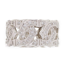 Load image into Gallery viewer, 14k White Gold 1.15ctw Diamond Pave Interlocking Band