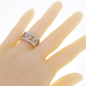 14k White Gold 1.15ctw Diamond Pave Interlocking Band