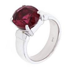 Load image into Gallery viewer, 14k White Gold 6.75ctw Rhodolite Garnet Solitaire Ring