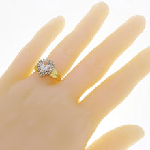 Load image into Gallery viewer, 14k Yellow Gold 1.63ctw Aquamarine &amp; Diamond Cluster Ring