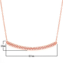 Load image into Gallery viewer, 14k Yellow, White or Rose Gold 0.3 Cttw Diamond-Accented Curved Bar Necklace, 18&quot; (H-I Color, I1-I2)