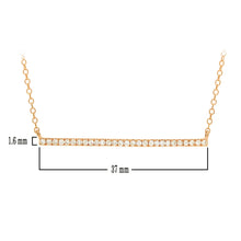 Load image into Gallery viewer, 14k Yellow, White or Rose Gold 1/4 Cttw Diamond-Accented Horizontal Bar Necklace, 18&quot; (H-I Color, I1-I2)