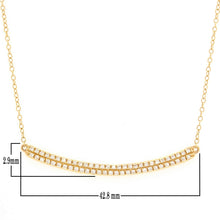 Load image into Gallery viewer, 14k Yellow, White or Rose Gold 0.3 Cttw Diamond-Accented Curved Bar Necklace, 18&quot; (H-I Color, I1-I2)