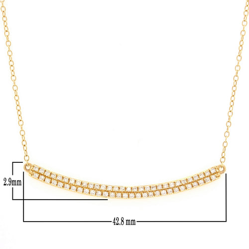 14k Yellow, White or Rose Gold 0.3 Cttw Diamond-Accented Curved Bar Necklace, 18