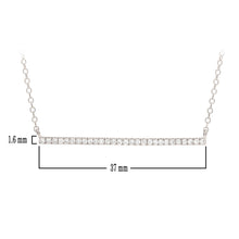 Load image into Gallery viewer, 14k Yellow, White or Rose Gold 1/4 Cttw Diamond-Accented Horizontal Bar Necklace, 18&quot; (H-I Color, I1-I2)