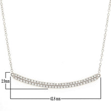 Load image into Gallery viewer, 14k Yellow, White or Rose Gold 0.3 Cttw Diamond-Accented Curved Bar Necklace, 18&quot; (H-I Color, I1-I2)