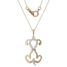 Load image into Gallery viewer, 10k Yellow Gold Diamond-Studded Puppy Dog Shaped Pendant Necklace (0.03 cttw, I-J Color, I1-I2 Clarity), 18&quot;