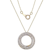 Load image into Gallery viewer, 10k Yellow Gold and Diamond Intertwined Circles Pendant Necklace (0.33 cttw, I-J Color, I1-I2 Clarity), 18&quot;
