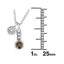 Load image into Gallery viewer, 10k White Gold &amp; 0.43 Cttw Diamond Multi-Charm Pendant Necklace (H-I Color, I1-I2), 18&quot; (Multiple Colors)
