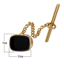 Load image into Gallery viewer, Men&#39;s 14k Yellow Gold Black Onyx Cabochon 1 Piece Cufflink